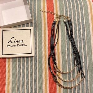 Linea by Louis dell O’lio Three in one leather necklaces